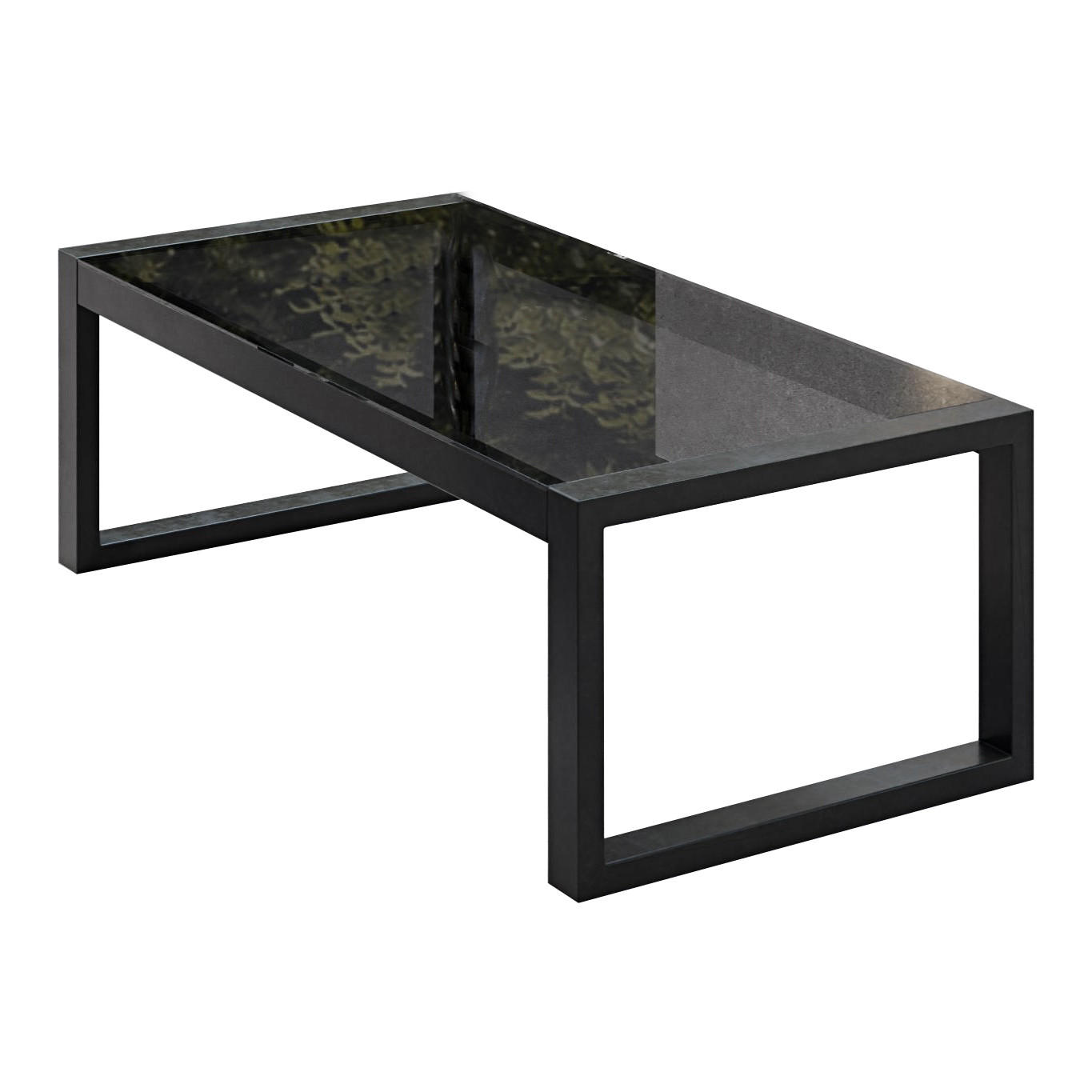 ZAHRADNÍ stůl Stella z tvrzeného skla s kovovými nohami, 110 cm, černý - černá, kov (55/110/42cm) - Beautysofa