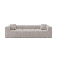 POHOVKA 3-MÍSTNÁ DONY-3 315x90x71 cm Světle šedá Žinylka - černá/světle šedá, kompozitní dřevo/textil (315/71/90cm) - ALTDECOR