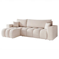 ECKSOFA Anabel Mit Schlaffunktion - Creme, Holzwerkstoff/Textil (248/145cm) - Fun Möbel