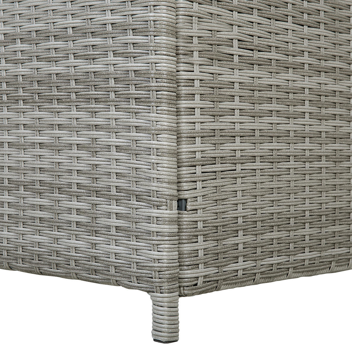 AUFLAGENBOX Rattan grau 158/63 cm Modena - Grau, Kunststoff (158/66/63cm) - Beliani