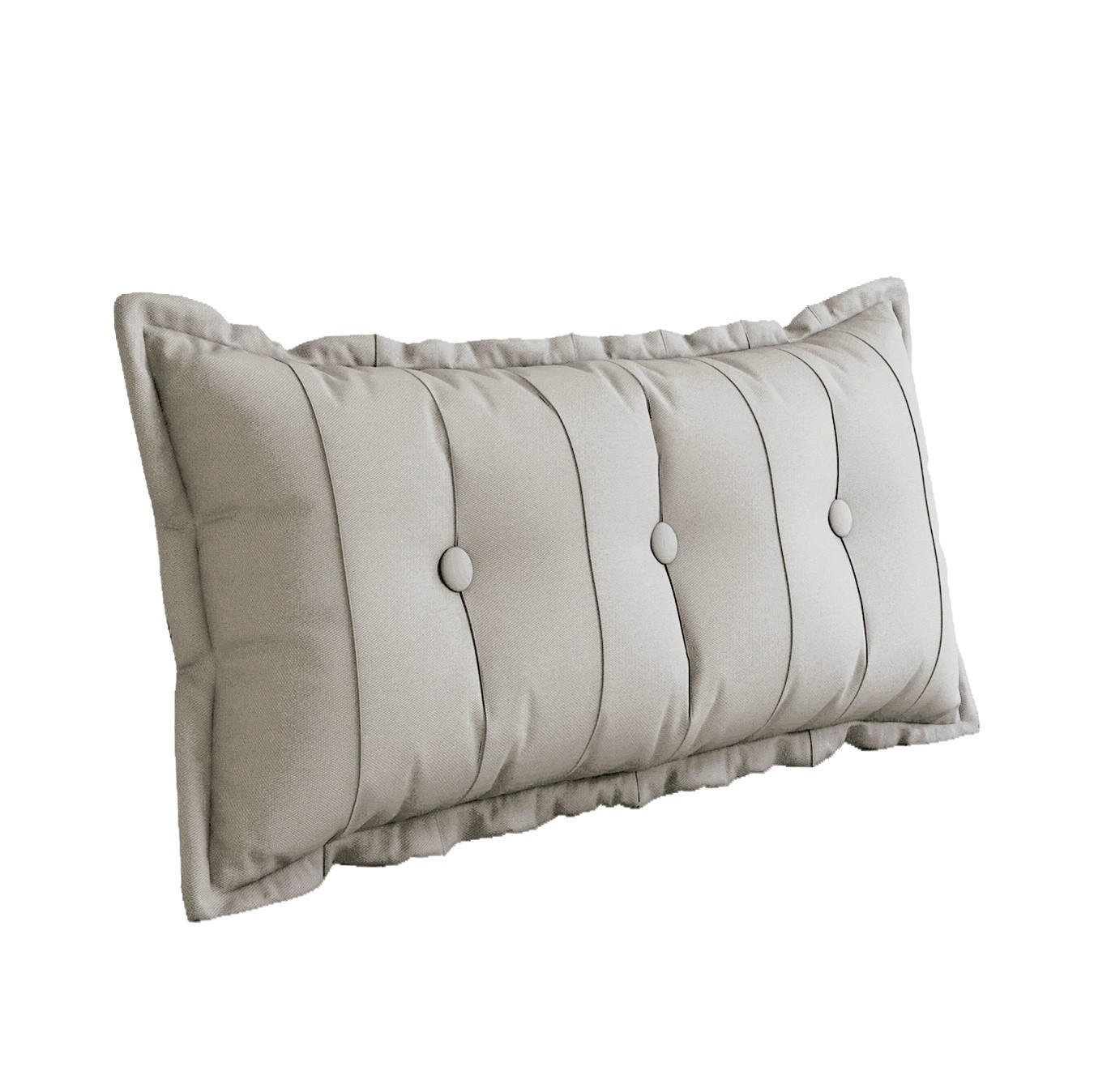 RÜCKENKISSEN Plüsch Weiß 100 cm - Weiß, Textil (50/100cm) - Vercart
