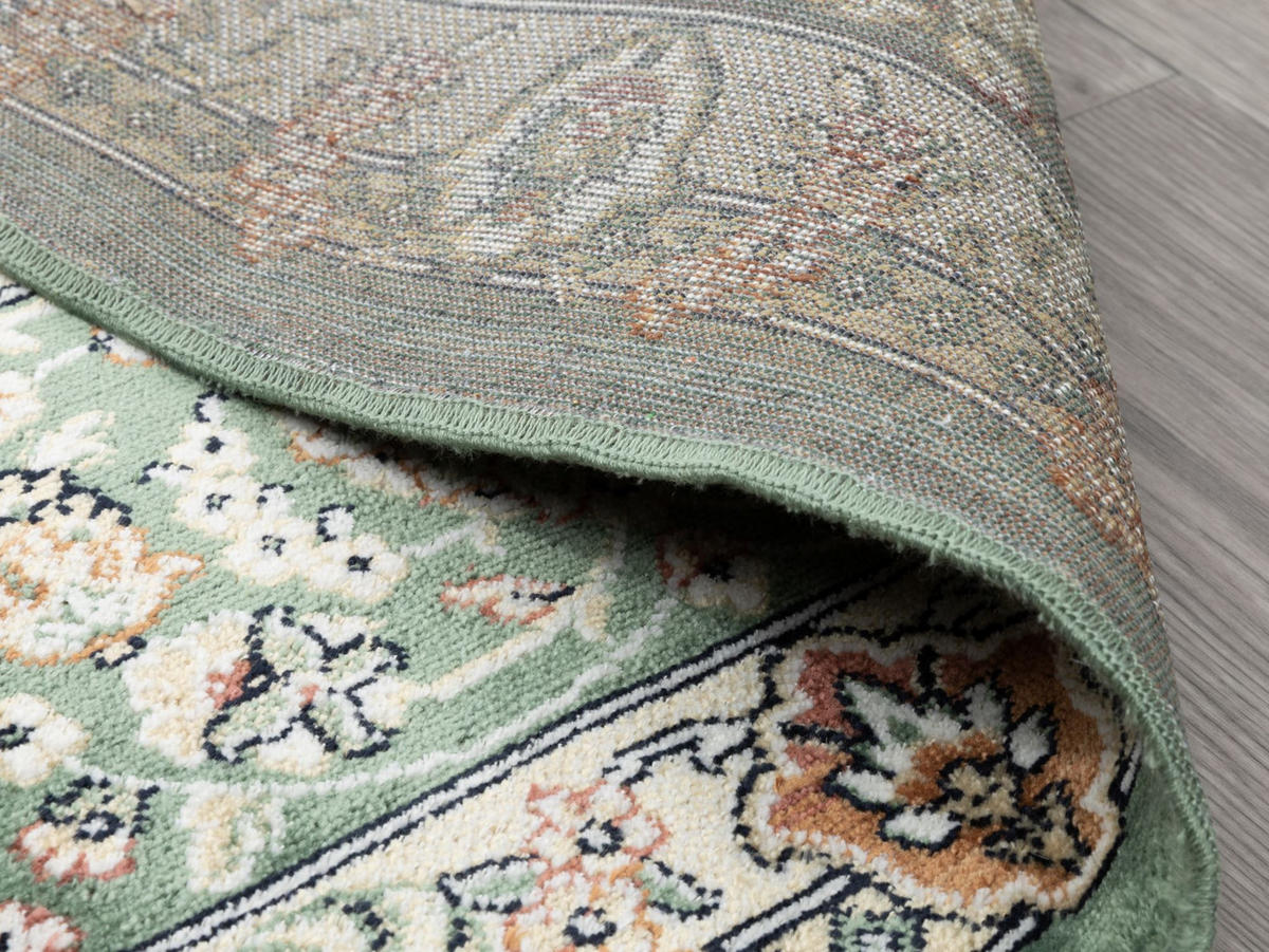 ORIENTTEPPICH 67/210 cm Riad Tabriz - Grün, Textil (67/210cm) - Steffensmeier