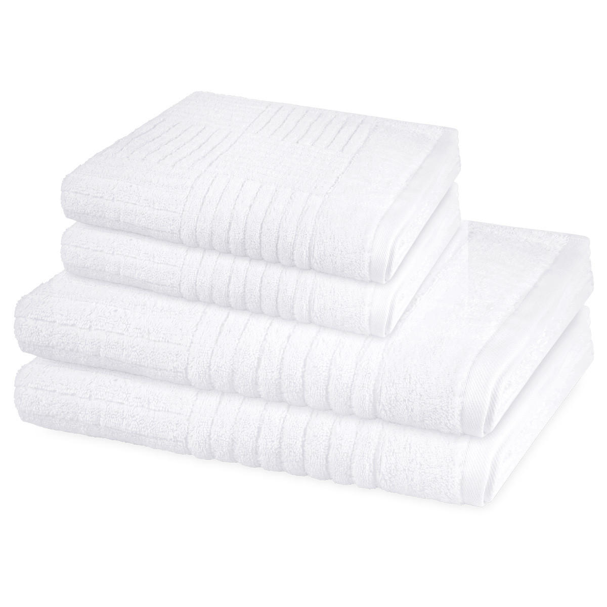 FROTTIERSET Carre 4-teilig - Weiß, Textil (50/100cm) - Ross