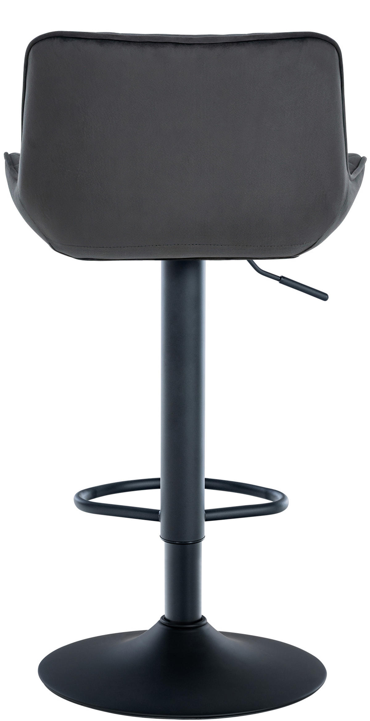 BARHOCKER Minerva Samt schwarz - Schwarz, Textil/Metall (48/105/54cm) - TPFLiving