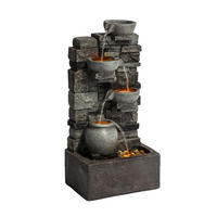 GARTENBRUNNEN 72 cm - Grau, Kunststoff (25.73/34.75/72.39cm) - Teamson Home