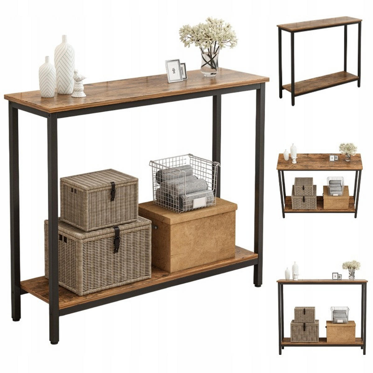 KONSOLENTISCH, braun 100/30/80 cm - Braun, Holzwerkstoff (30/100/80cm)
