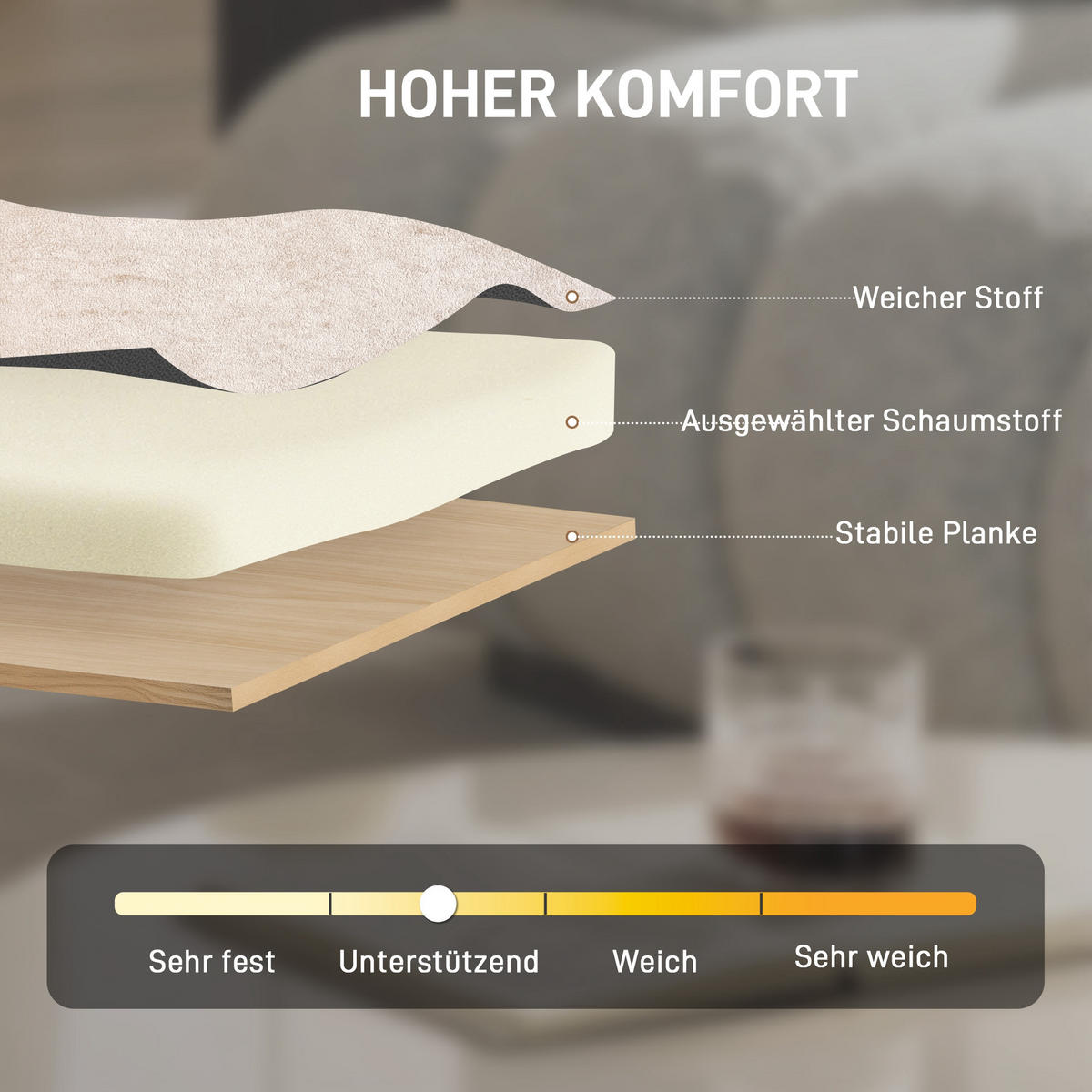 KŘESLO Chenille Dřevo Béžové - hnědá/béžová, dřevo/textil (63.5/78.5/71cm) - HOMCOM