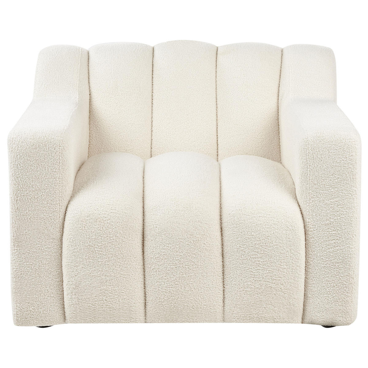 SESSEL Cremeweiß Agerup - Weiß, Textil (97/73/87cm) - Beliani