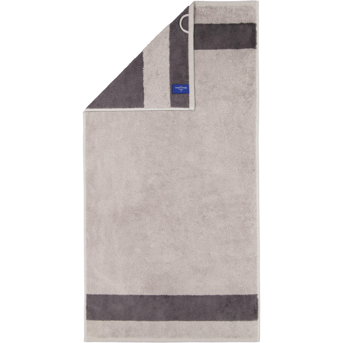 HANDTÜCHER LUXURY DOUBLE 2560 STONE - 77 - Grau, Textil (50/100cm) - Zöllner