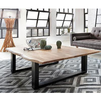 COUCHTISCH NOAH - Beige/Schwarz, Holz (80/120/40cm) - SAM