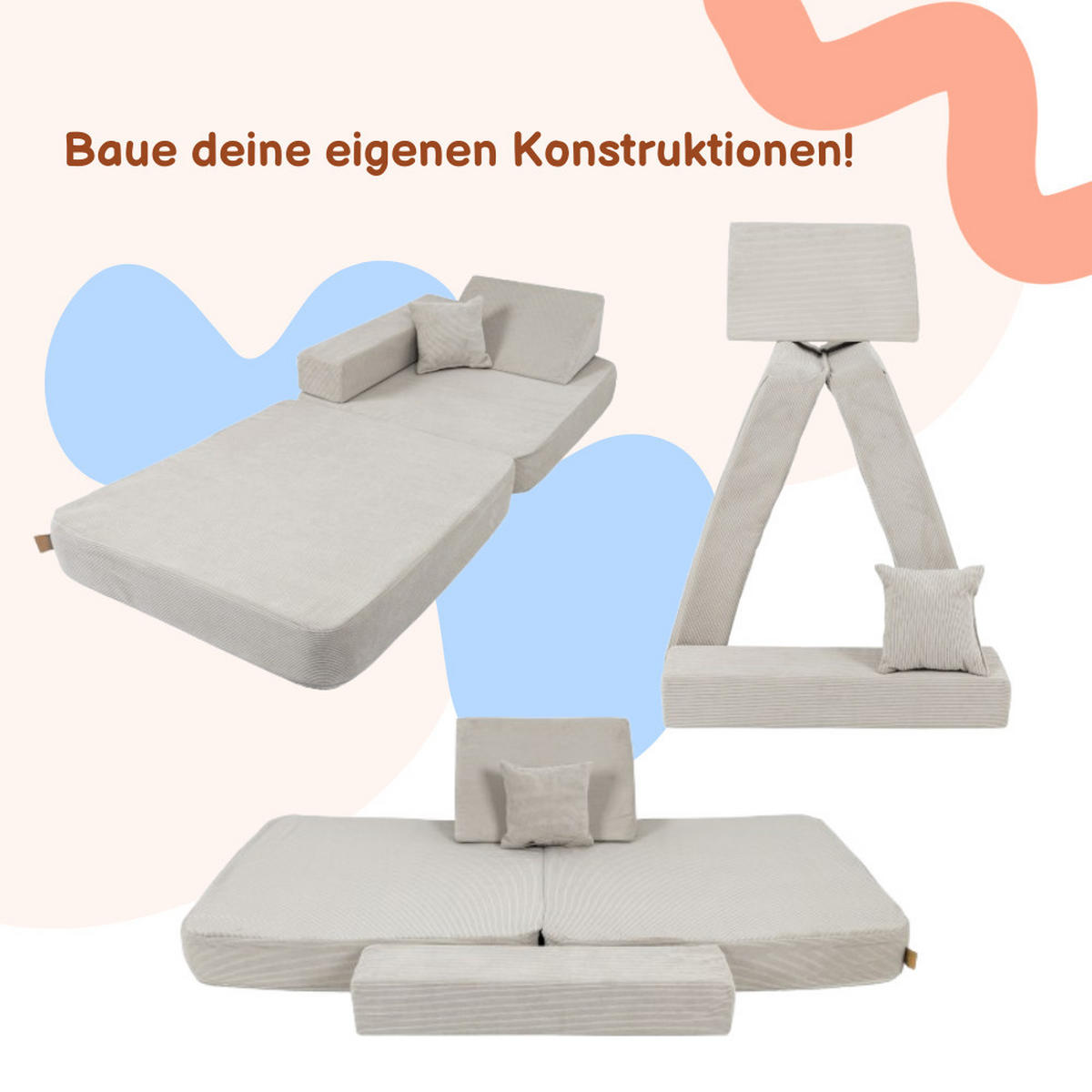KINDERSESSEL, Angelove, Cordsamt, Grau - Grau, Textil (80/24/80cm)