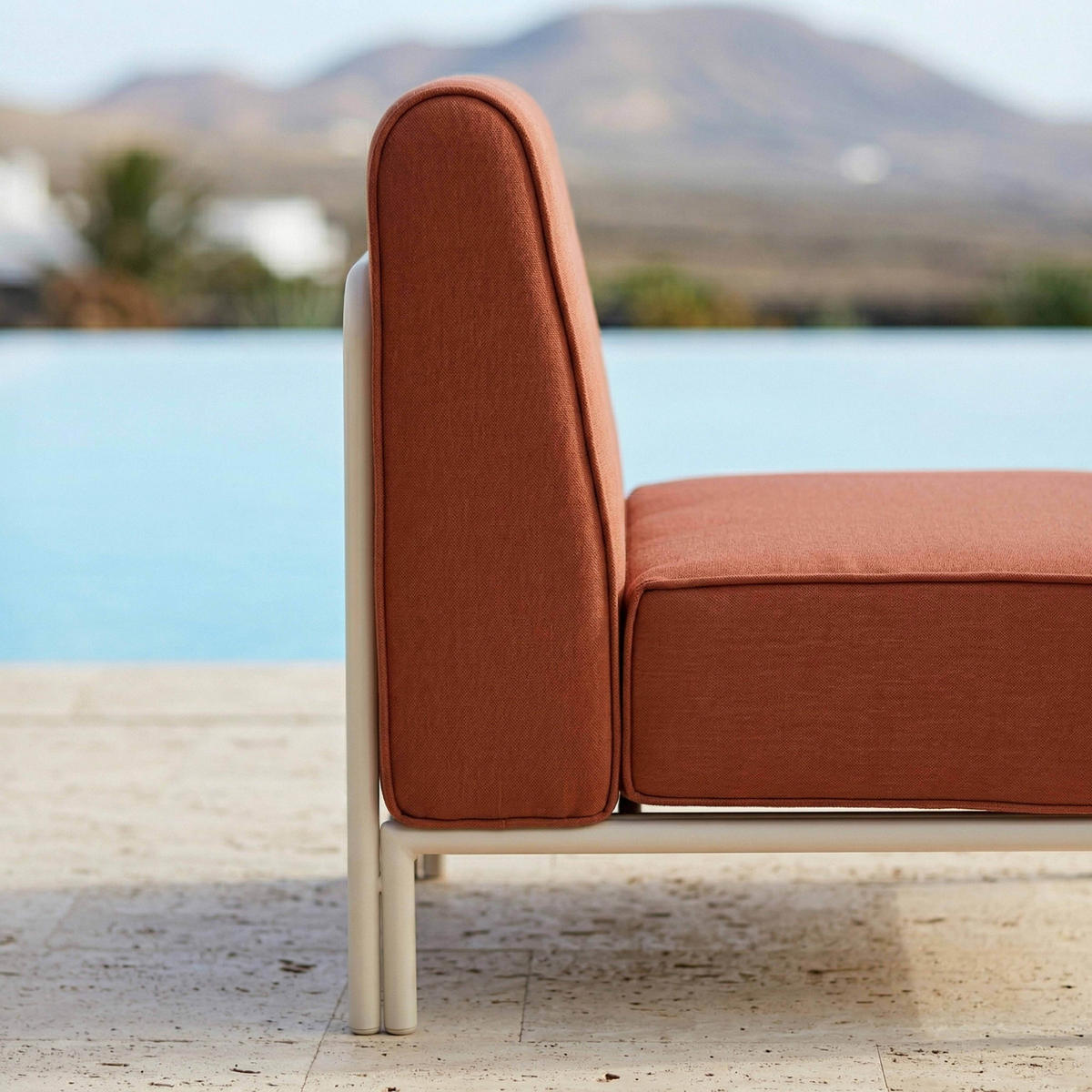 SESSEL, Terrakotta - Orange, Textil (80/78/72cm) - Oviala