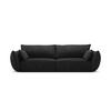 SOFA Kaelle aus Chenille-Stoff schwarz 3 Sitzplätze - Schwarz, Textil (100/85/208cm) - Micadoni