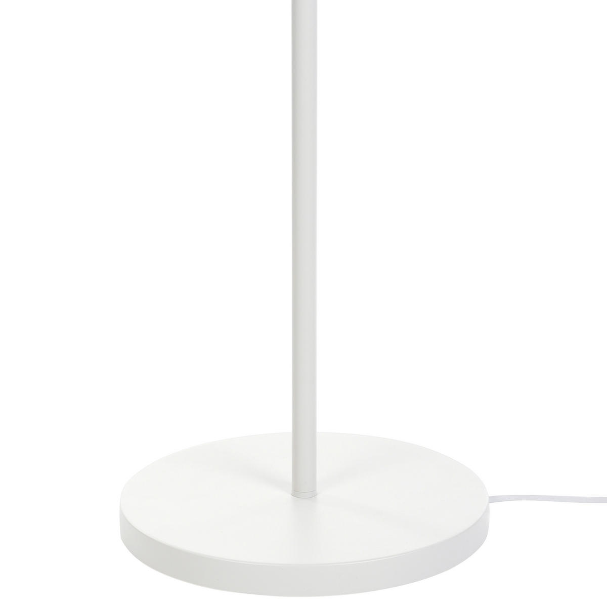 STEHLAMPE Beige Lourens - Beige/Weiß, Metall (46/46/154cm) - Beliani