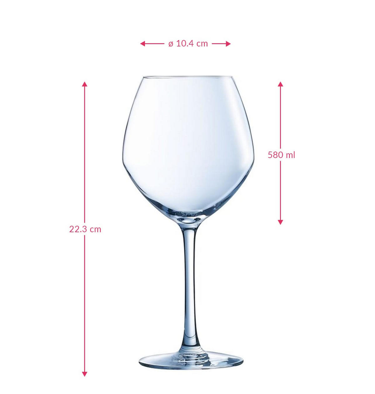 ROTWEINGLAS Weingläser Cabernet Junge Weine 580 ml - 6 Stücke - Transparent, Glas (0.58L)