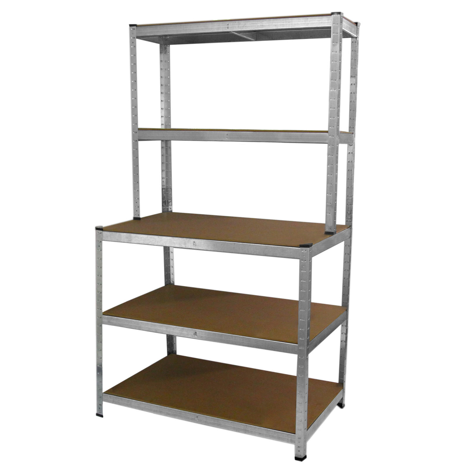 WERKBANK mit Gummihammer - Silberfarben, Metall (100/180/60cm) - Monster Racking