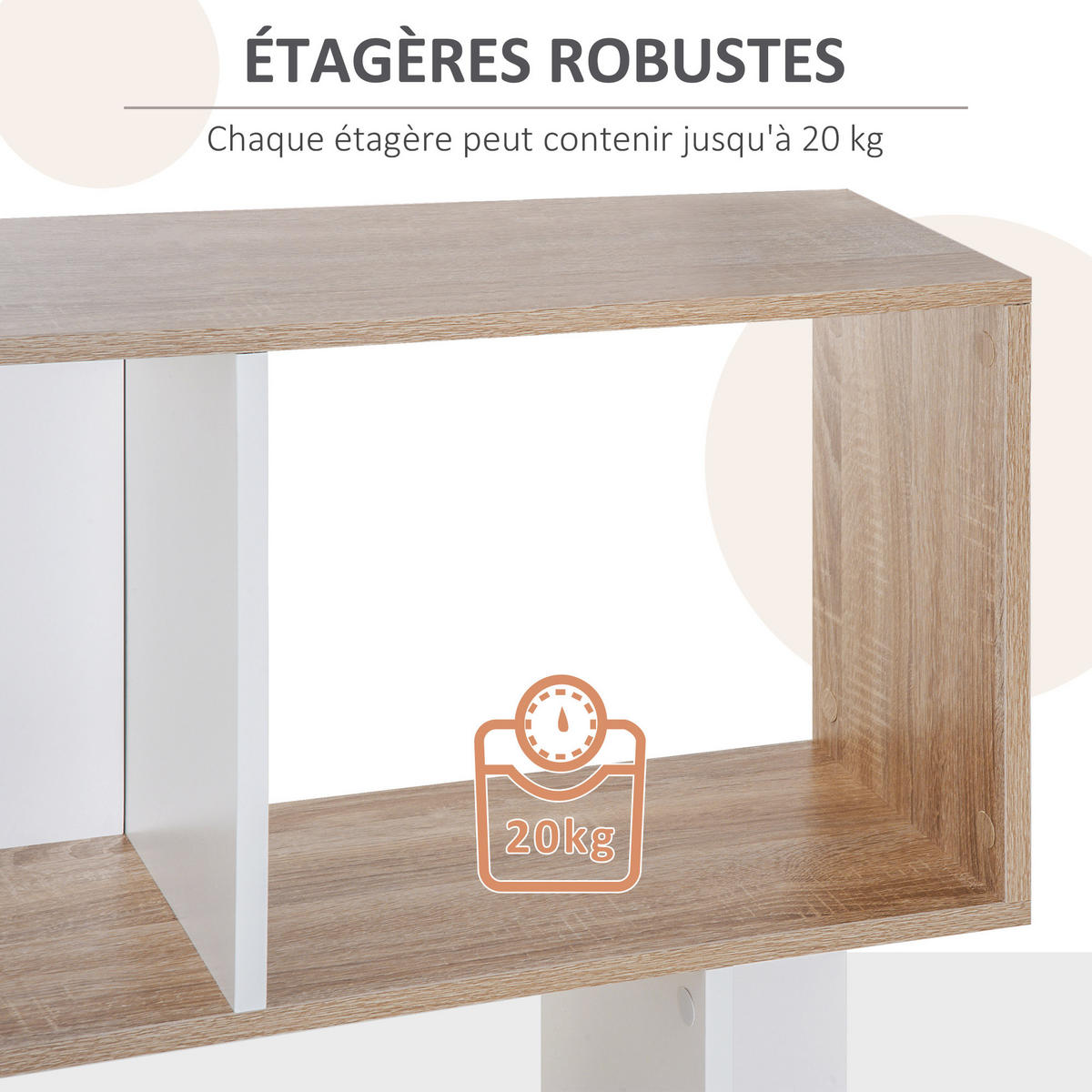 REGAL DE-15471 5 Ebenen, 60/24/184 cm Eiche - Eichefarben, Holzwerkstoff (60/184.5/24cm) - ComfortXL