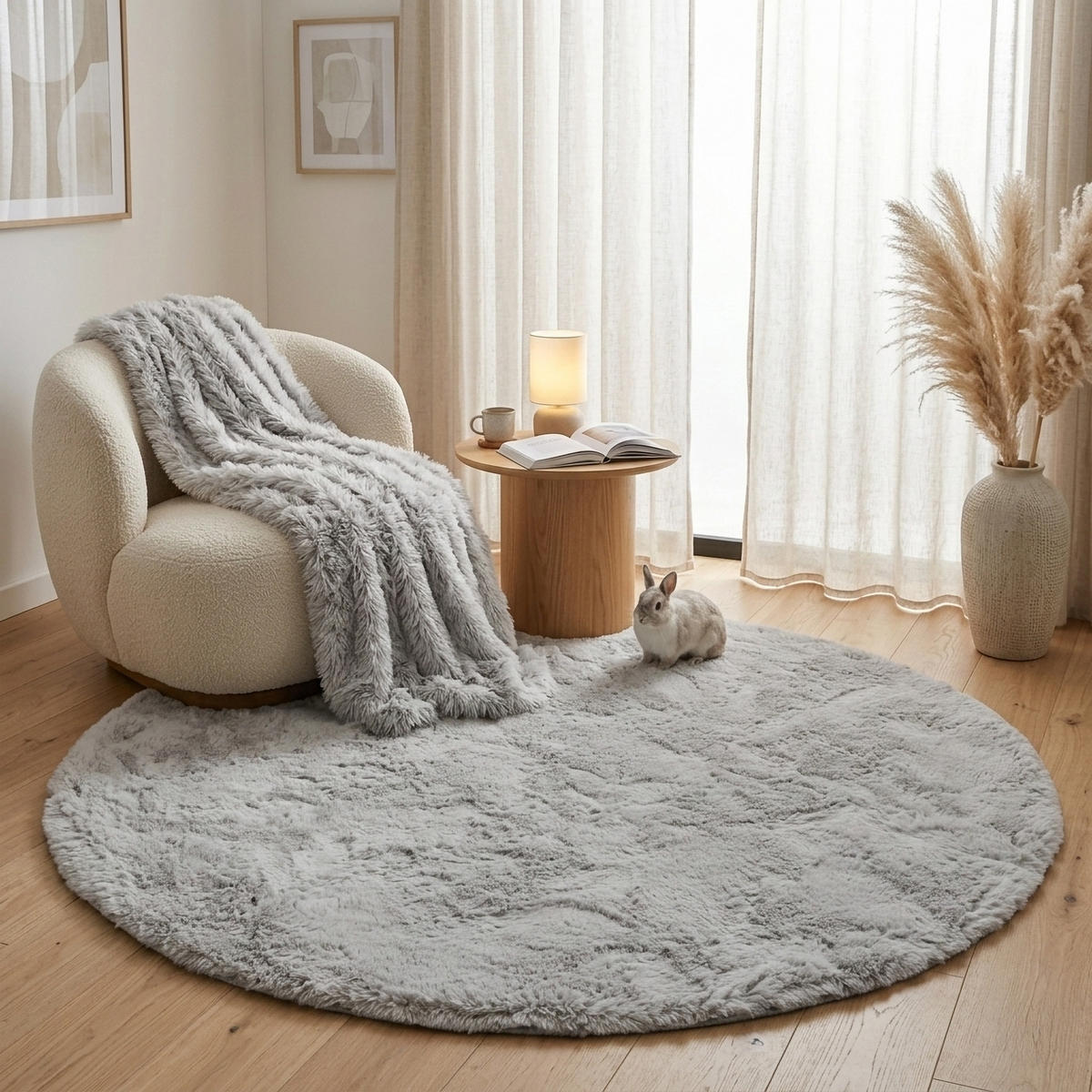 FELLTEPPICH CLOUD SUPER SOFT 200/200 cm Hellgrau - Hellgrau, Textil (200/200cm) - Consilio Concept