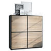 HIGHBOARD Cuba Türen in Eiche Nordic - Silbereichenfarben, Holzwerkstoff (104/105.5/35.5cm) - Vladon