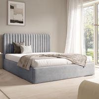 POLSTERBETT BEA II Bettkasten Lattenrost 140x200 Hellgrau - Hellgrau, Holz (140/200cm) - Furnistar