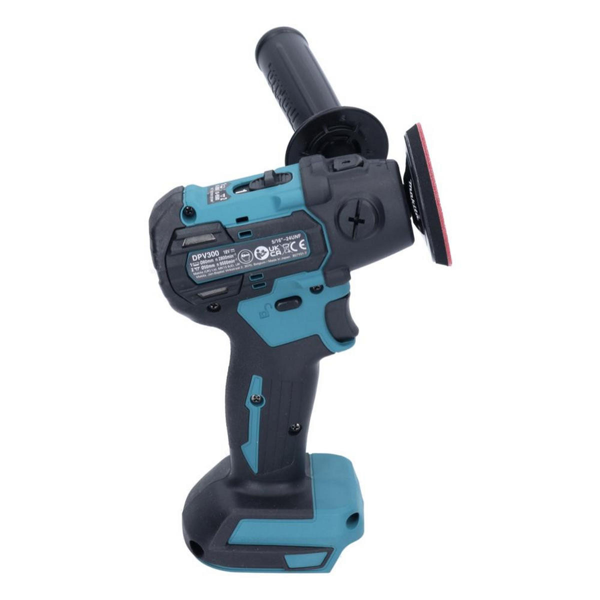 MAKITA DPV 300 Z Akku Schleifer Polierer 18 V 50 / 80 mm Brushless Solo - ohne Akku, ohne Ladegerät - Multicolor, Kunststoff (26/79/9cm) - Makita
