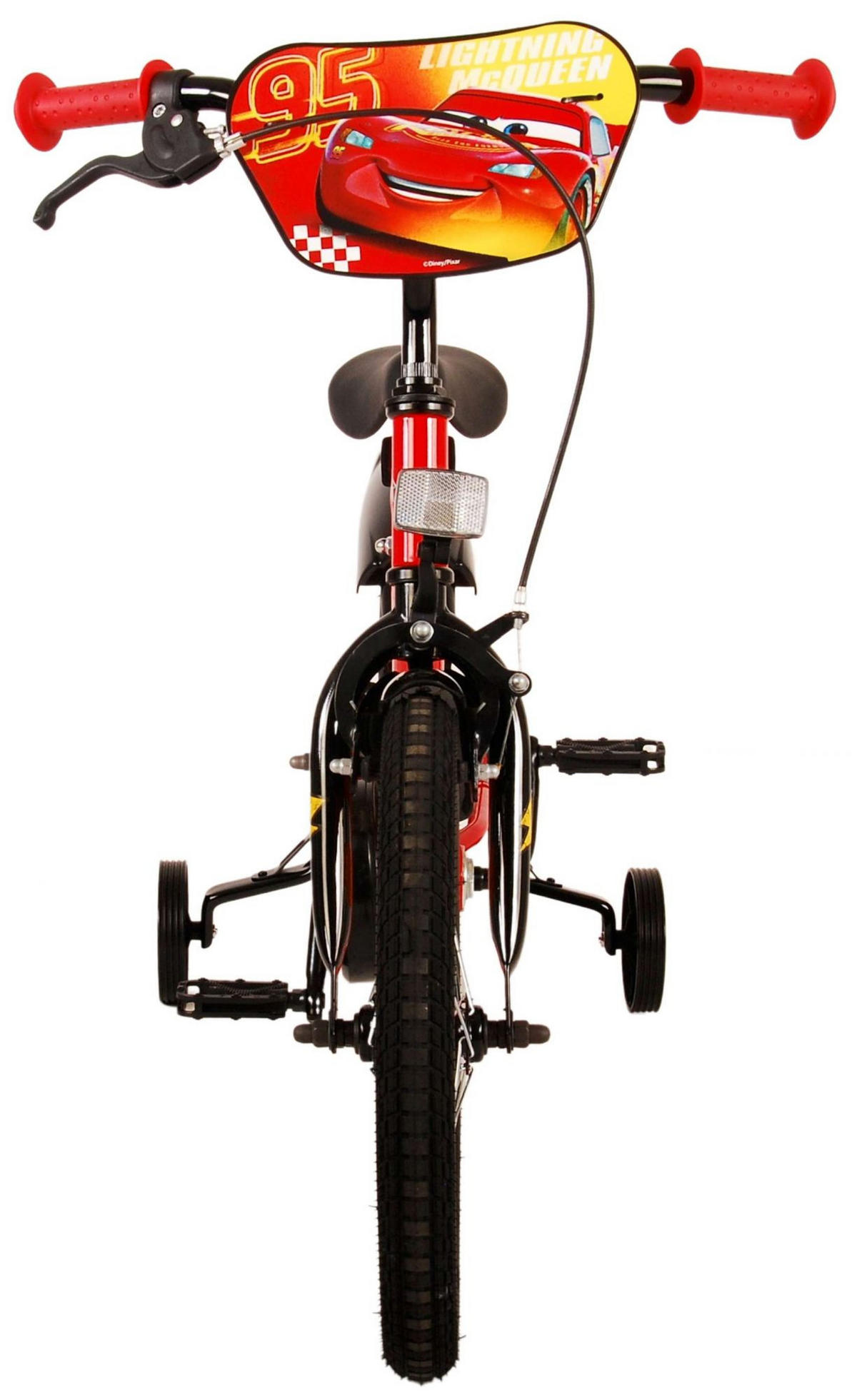 KINDERFAHRRAD Disney Cars - Jungen - 16 Zoll - Rücktritt + Handbremse - Rot - Rot, Metall (45cm) - TPFSports