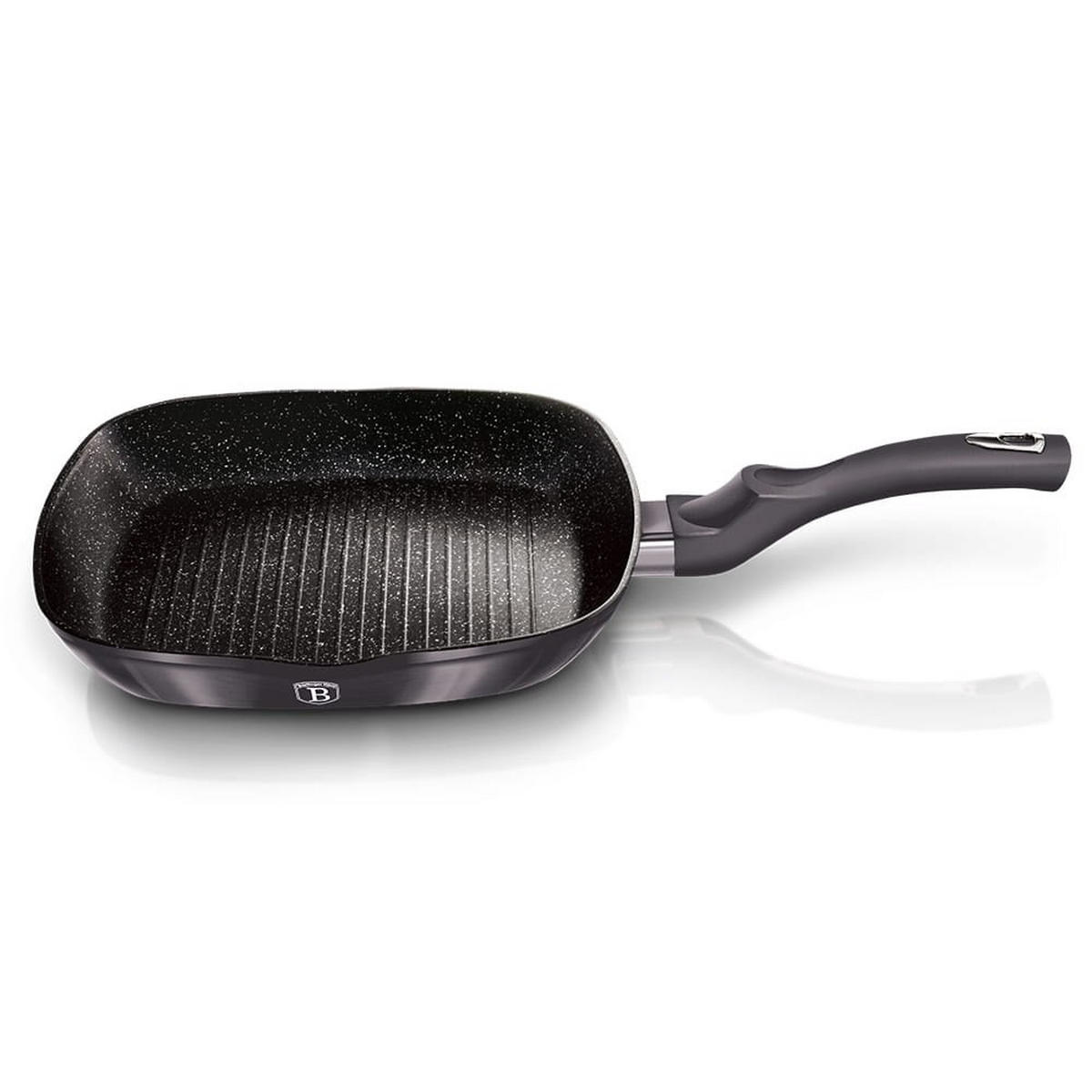 GRILLPFANNE Silber 28/28/4.1 cm BH6901 - Silberfarben, Metall (28cm) - Berlinger Haus