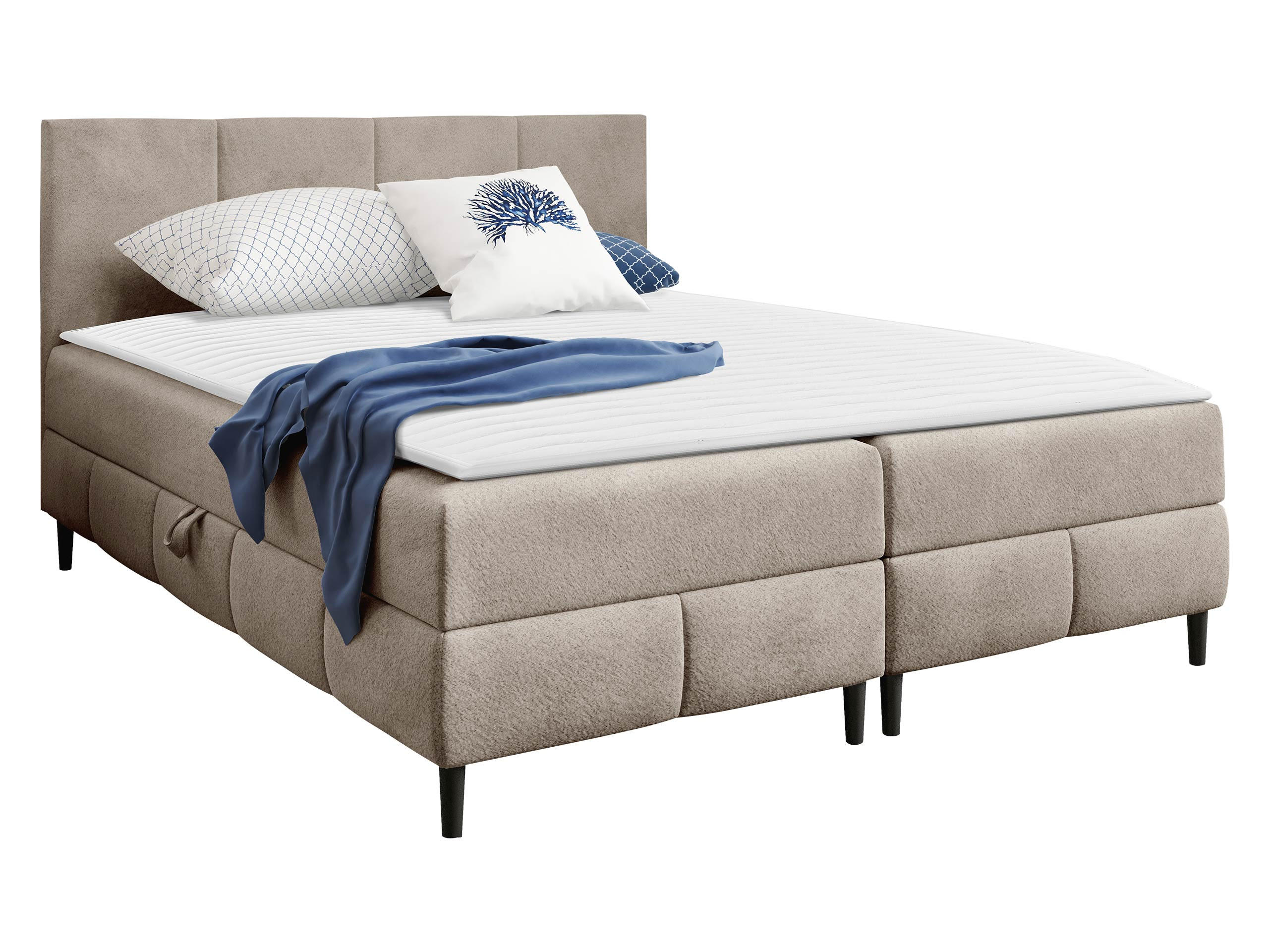 BOXBETT Box Best 2 - H3 - Hellbraun/Schwarz, Holz/Holzwerkstoff (160/200cm) - MIRJAN24