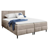 BOXBETT Box Best 2 - H3 - Hellbraun/Schwarz, Holz/Holzwerkstoff (160/200cm) - MIRJAN24