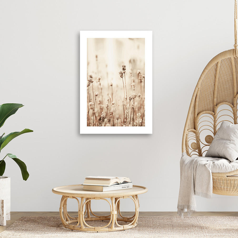 WANDBILD zarte feldblumen - Beige, Textil (40/60cm) - Feeby