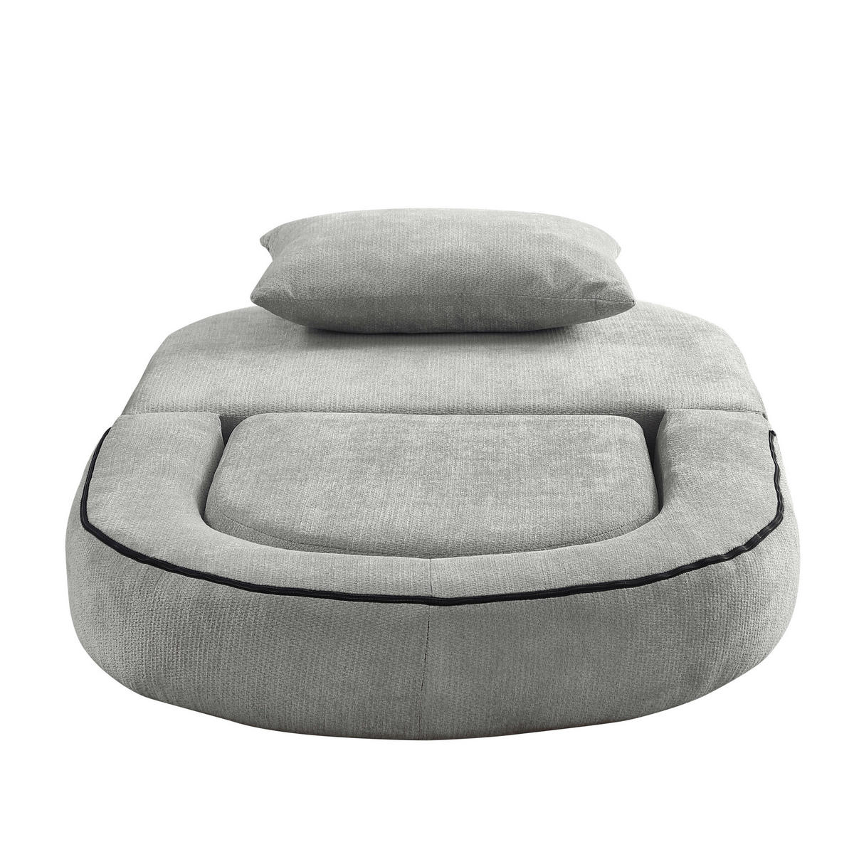 SOFA modular Chenille Light Grey - Hellgrau, Holzwerkstoff (90/41/101cm) - Meubliv