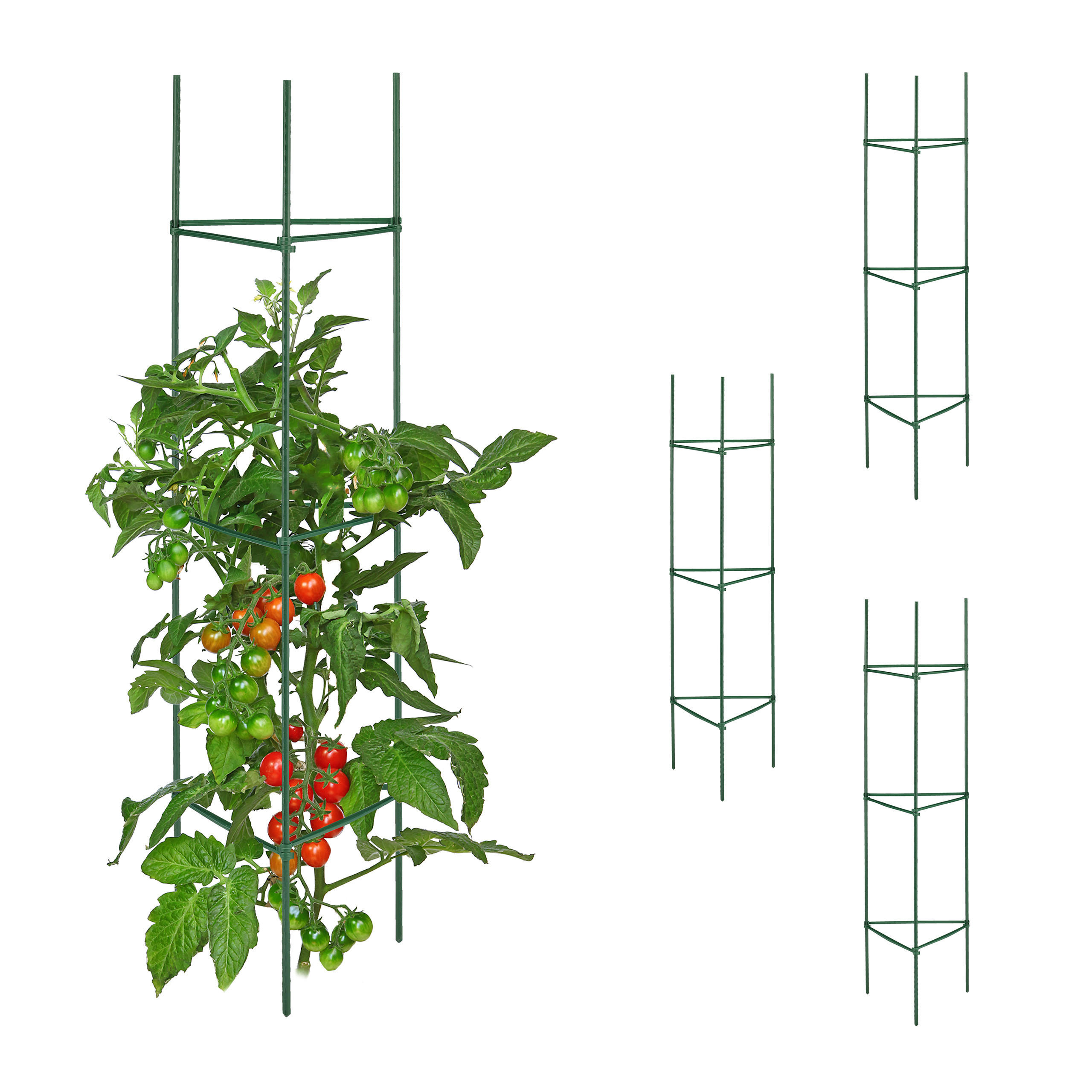 4XRANKHILFE - Dunkelgrün, Kunststoff/Metall (32/120/32cm) - Relaxdays