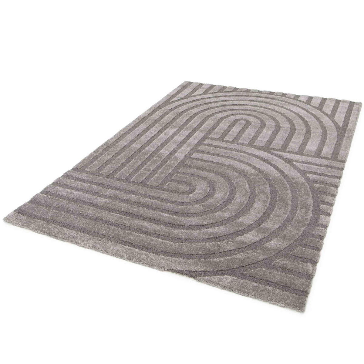 TEPPICH, Grau - Grau, Textil (160/230cm) - Oviala