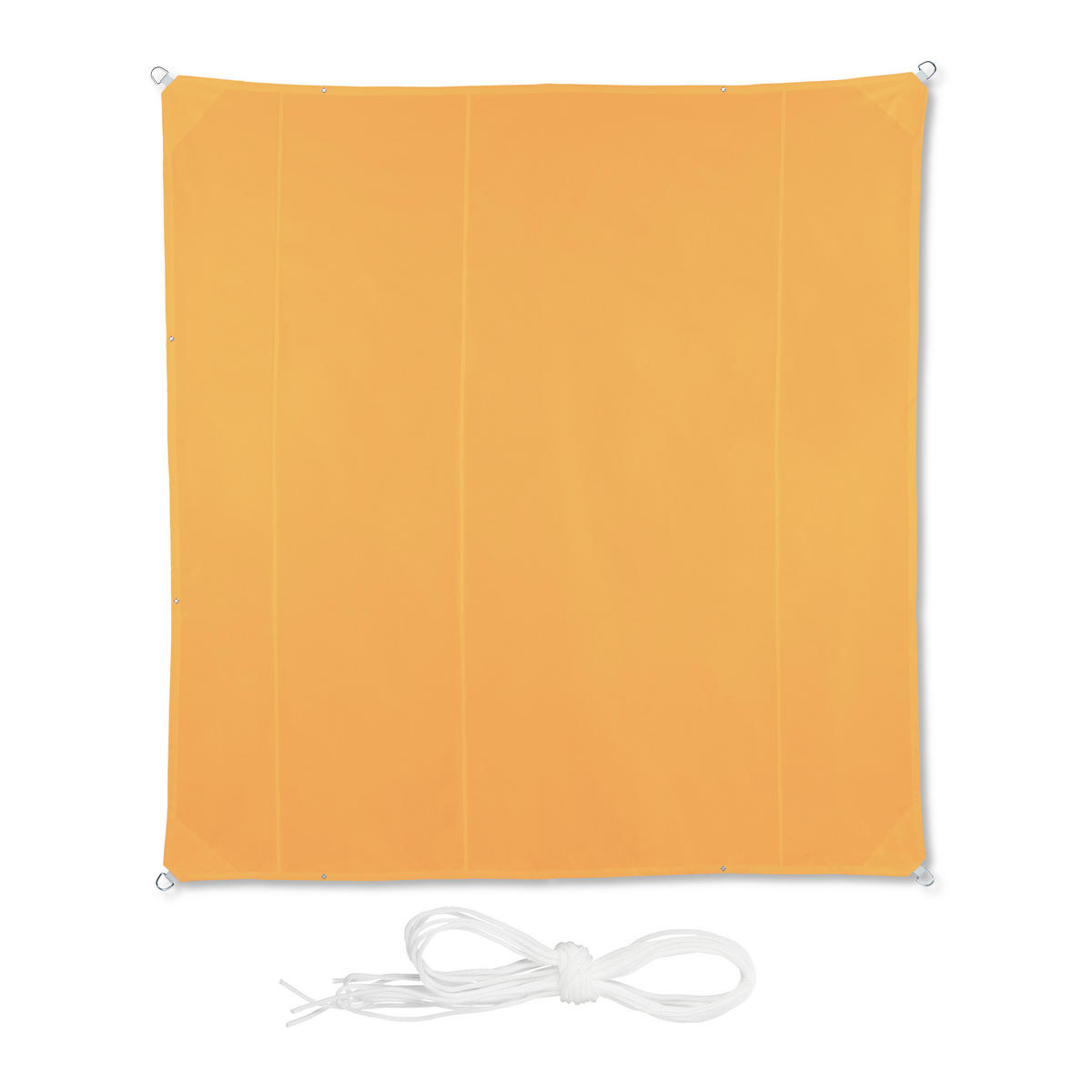 SONNENSEGEL - Gelb, Textil/Metall (500/500cm) - Relaxdays
