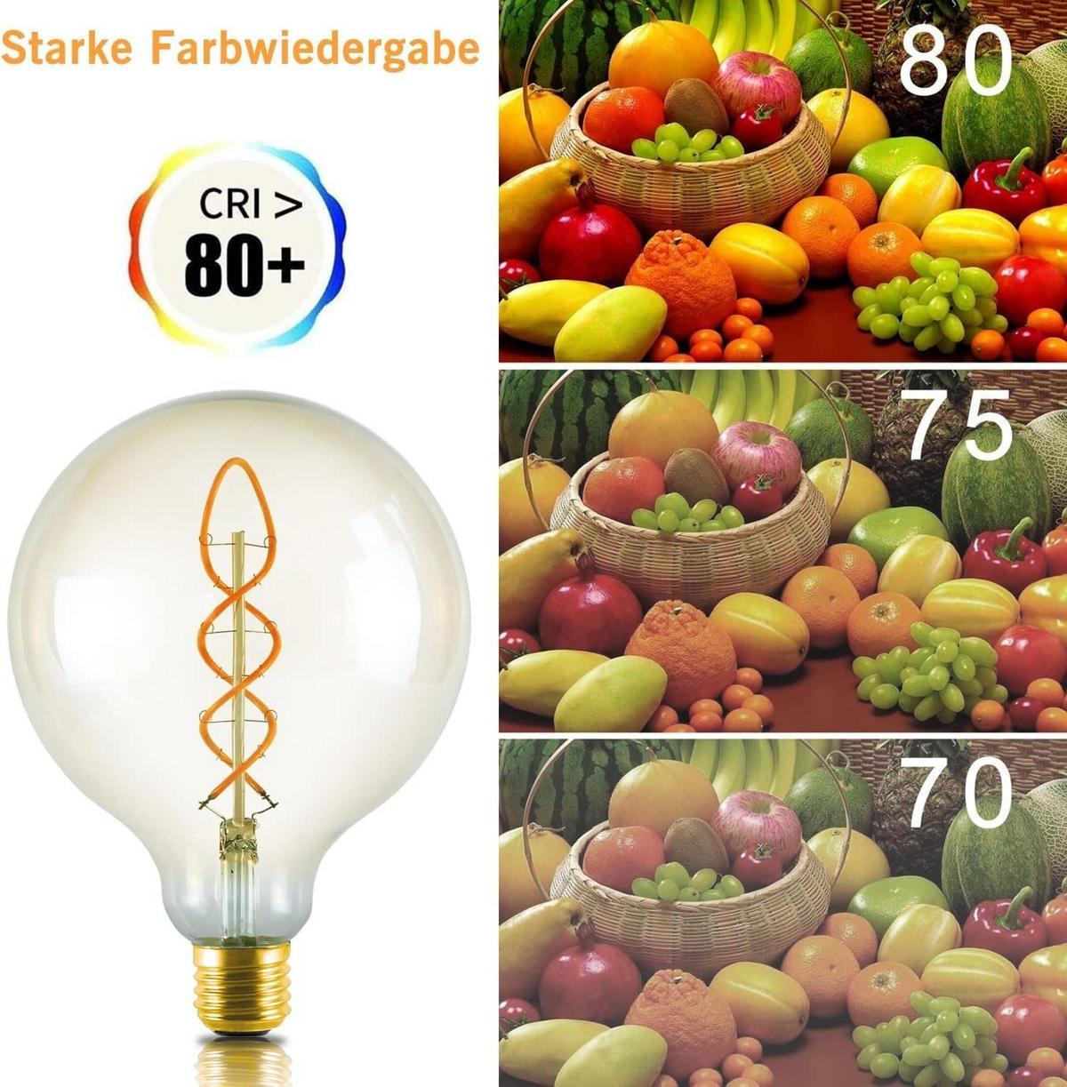LED žárovka E27 4W (1 ks) - průhledná, sklo (12.5/17cm) - Nettlife