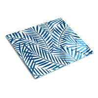 GLASPLATTE 60x52 cm Palmblätter - Blau, Glas (60/0.4/52cm) - TULUP