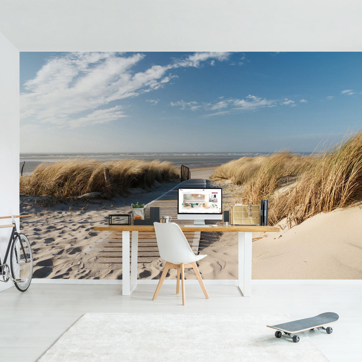 FOTOTAPETE Ostsee Strand 336/225 cm - Eichefarben, Papier (336/225cm) - Bilderwelten