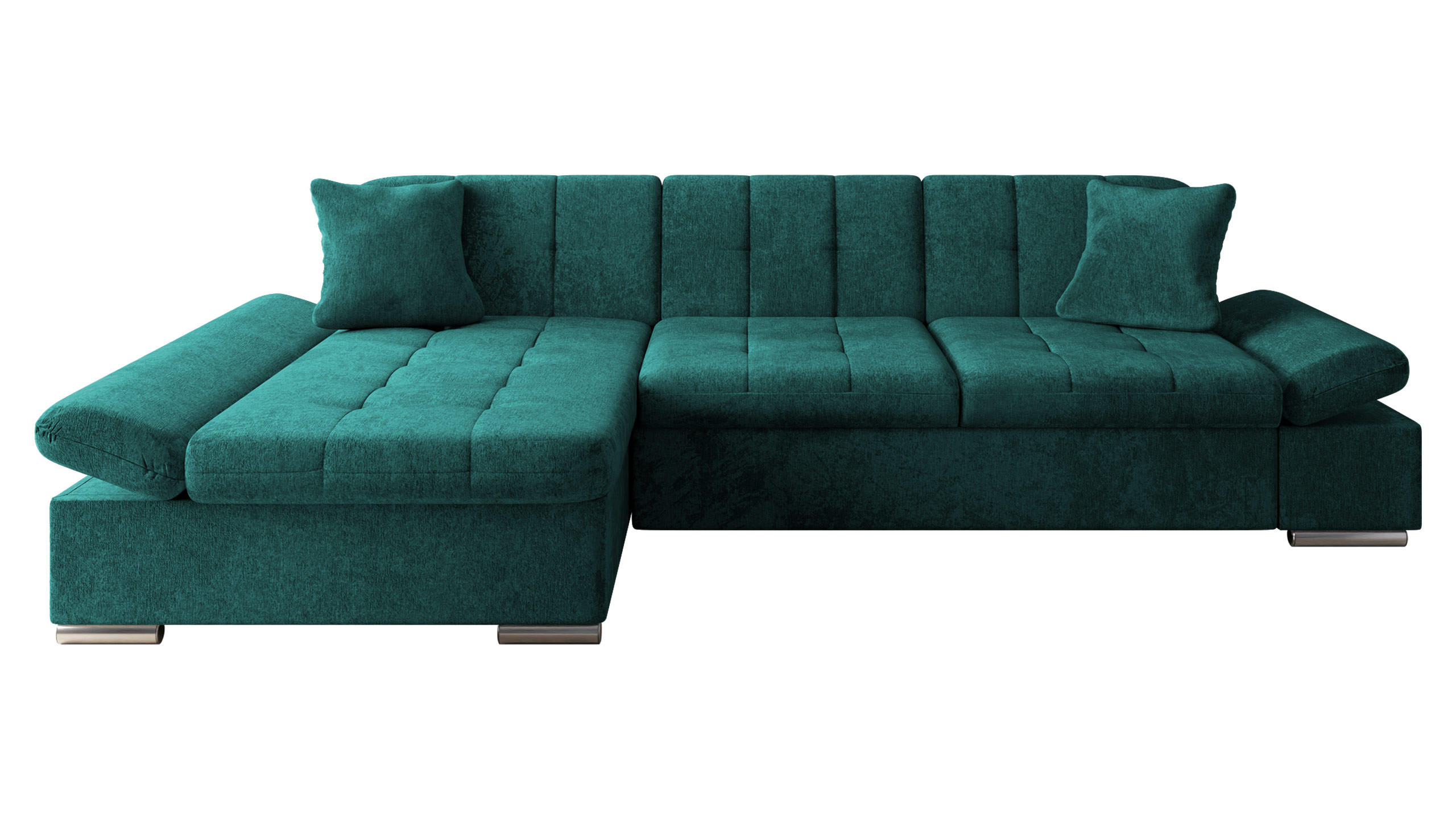 ECKSOFA Malwi, Seite: Links - Bronzefarben, Holz/Textil (278/161cm) - MIRJAN24
