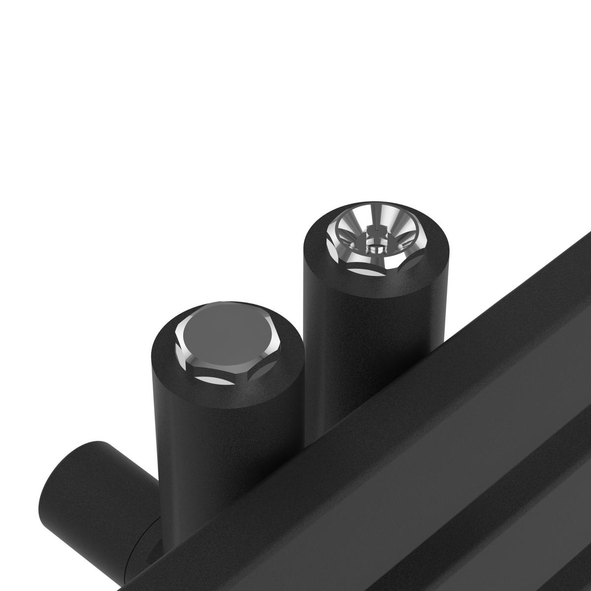 HANDTUCHHEIZKÖRPER Slidre - Schwarz, Metall (50/120/5.4cm) - [neu.haus]