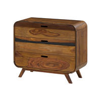 KOMMODE Sheesham 90x40x75 dunkelbraun lackiert MAILAND #203 - Dunkelbraun, Holz (90/75/40cm) - Massivmoebel24