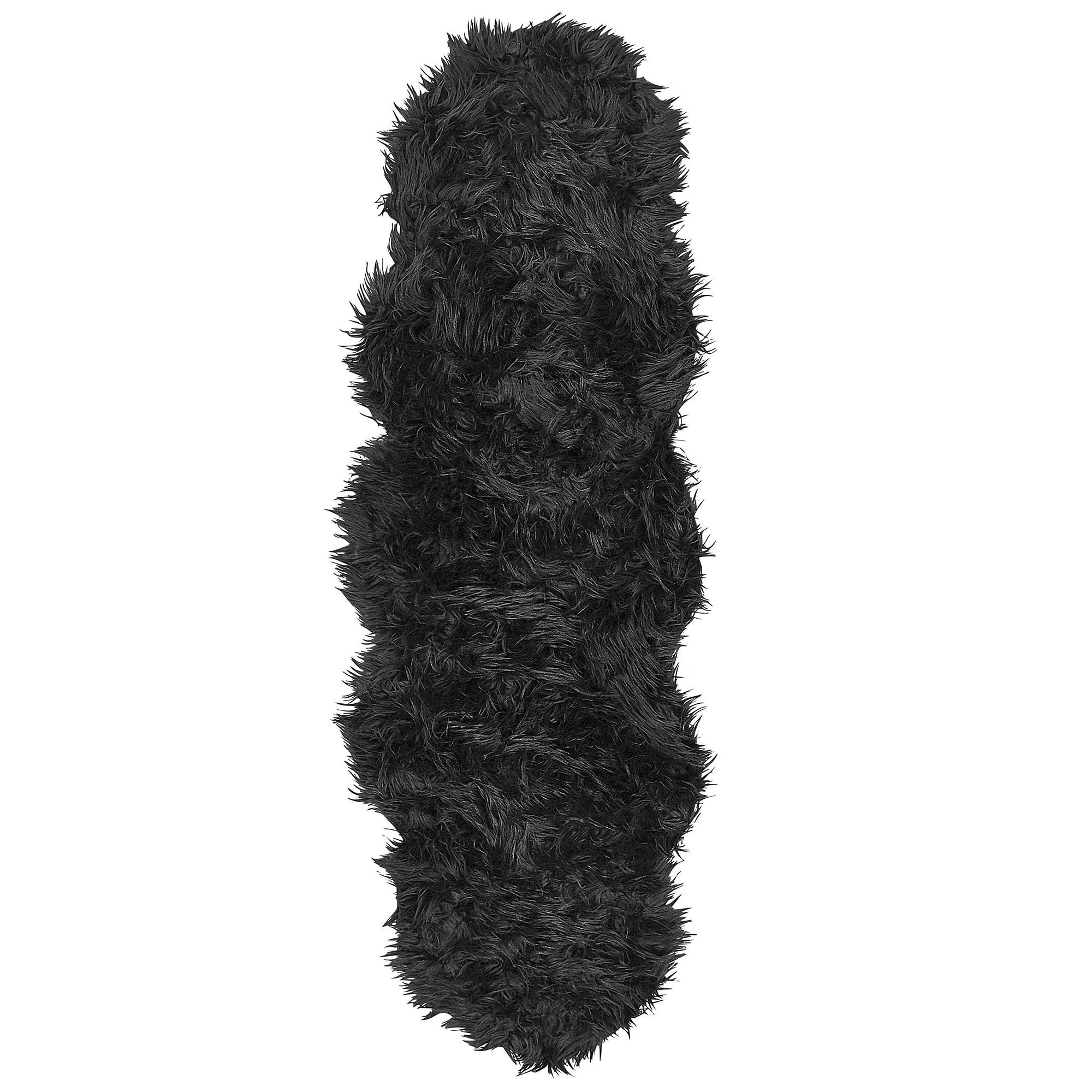 KUNSTSCHAFFELL-TEPPICH Mamungari 180/60 cm - Schwarz, Kunststoff (60/180cm) - Beliani
