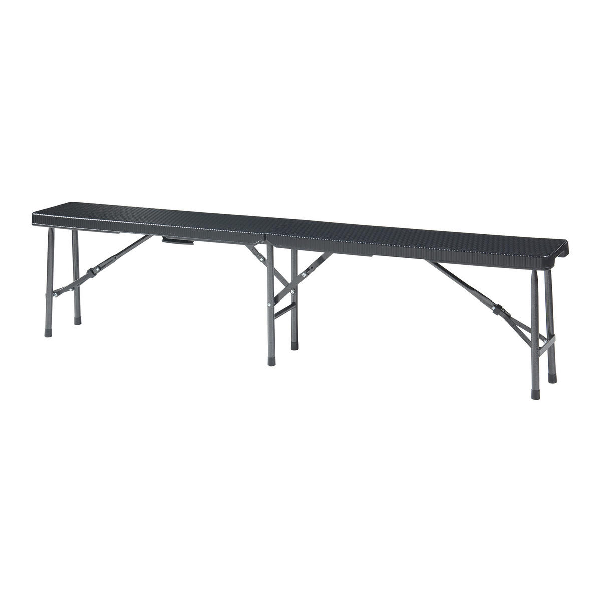 KLAPPBANK Mark - Schwarz, Kunststoff/Metall (180/43/25cm) - [en.casa]
