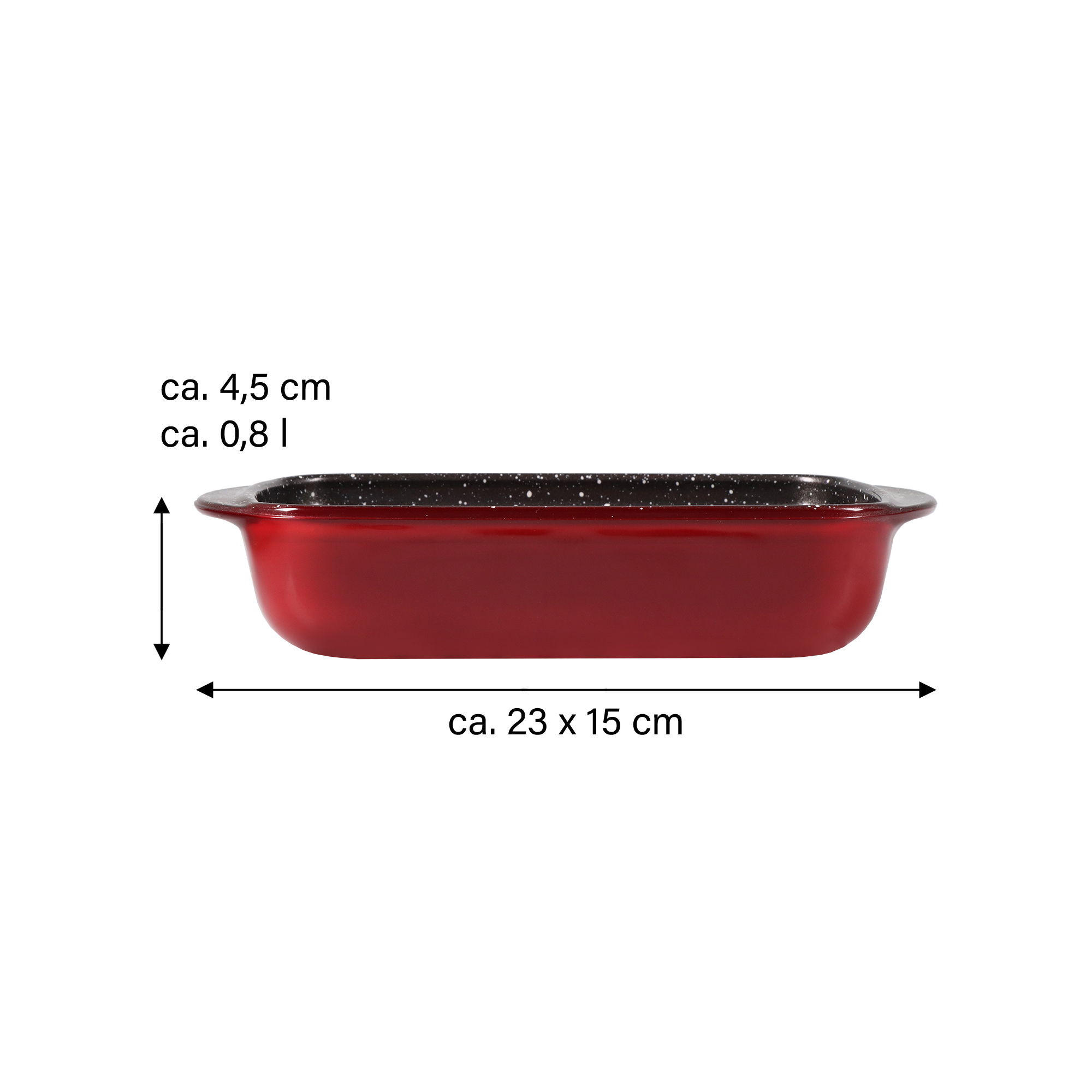 AUFLAUFFORM - Rot, Glas (15cm) - Stoneline
