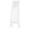 STANDSPIEGEL Erhöhte Füße Ganzkörperspiegel Schminkspiegel Pflegeleicht MDF - Weiß, Glas (46/148/47cm) - HOMCOM