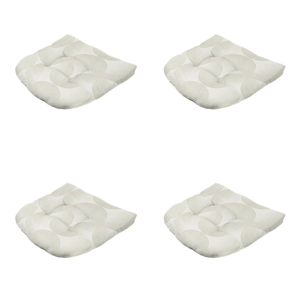 SITZKISSEN Napels - Beige - 46/46/6 cm - 4er-Set - Beige, Textil (46/6/46cm) - Madison