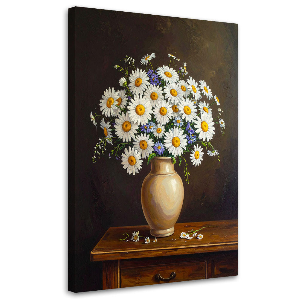 LEINWANDBILD Blumen 60x90cm - Weiß, Textil (60/90cm) - Feeby