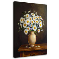 LEINWANDBILD Blumen 60x90cm - Weiß, Textil (60/90cm) - Feeby