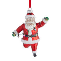 BAUMANHÄNGER Hang On Santa Lichterkette - Rot, Glas (6/13/10cm) - Butlers