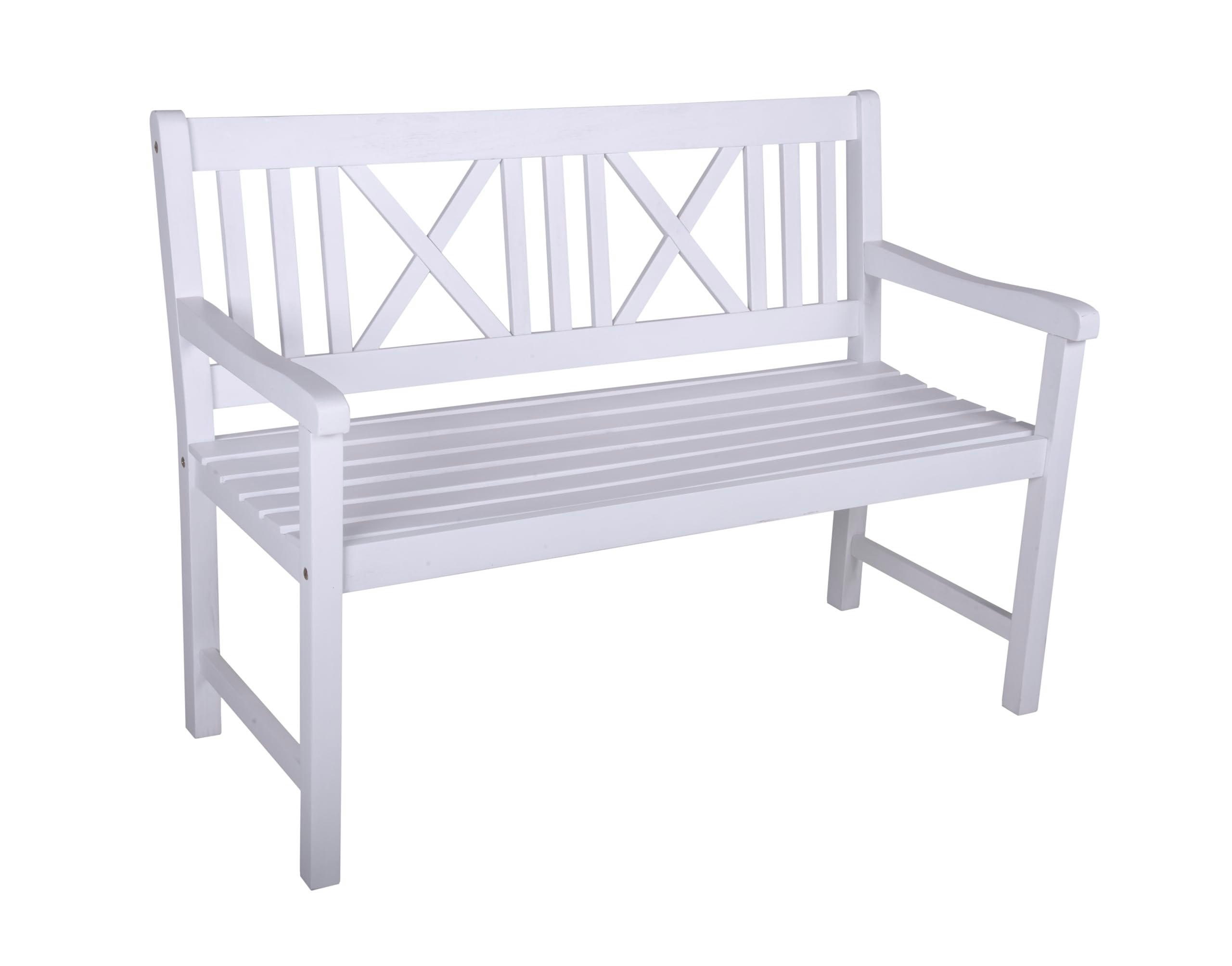 Deluke Gartenbank Weiß 120x89x59 cm