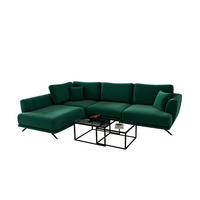 ECKSOFA mit Schlaffunktion und Bettkasten, Lukso-Stoff - Dunkelgrün/Schwarz, Textil/Metall (276/191cm) - Eltap